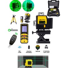 Feyza Design 12 Yönlü Lazer Terazi Seti, Kumandalı ve Tripotlu, Hassas Ölçüm Aracı