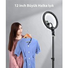 Feyza Design 12 Inç LED Ring Işıklı Tripod, Youtuber ve Tiktok Için Makyaj Işığı