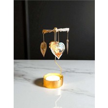 Isı ile Dönen Mumluk – Kalp ve Love Modeli, Romantik Dekor