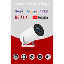 Taşınabilir Android Projektör, Dahili Hoparlör ve Wi-Fi ile Akıllı Sinema