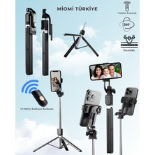 Feyza Design Uzaktan Kumandalı 170 cm Tripod ve Selfie Çubuğu Telefon, Kamera, Işık ve Gopro Uyumlu