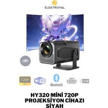 Mini 720P Android Bluetooth Wireless Projeksiyon Cihazı Siyah