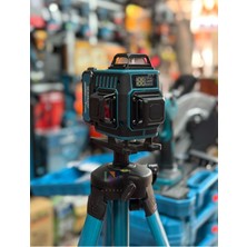 Feyza Design Akülü 16 Çizgili Lazer Gönye Terazi Dijital Göstergeli Tripotlu