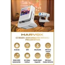 Taşınabilir Android Projektör, Ekranlı C3 Buds, Wifi HDMI USB Destekli