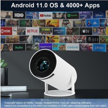 Mini Taşınabilir Projektör, Wi-Fi ile 4-6 Saat Kullanım, Hafif ve Taşınabilir