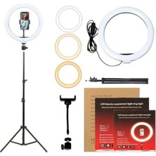 Feyza Design 10 Inç LED Ring Işık, Tripod ve Tiktok Makyaj Işığı Seti