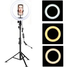 Feyza Design Youtuber LED Tripod Telefon Tutucu Makyaj Işığı 10 Inç Ring Light