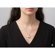 Akfecan Çelik 316L Zirkon Taşlı Içi Açılır Alya Kolye