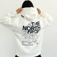 Bellanova “dağ Baskılı Kapüşonlu Sweatshirt Unisex Rahat Kalıp Spor Tarz Günlük Şık Hoodie”