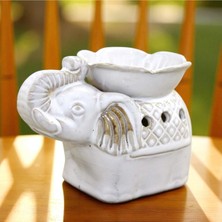 Fil Motifli Seramik Aroma Lambası, Şık ve Hoş Kokular Için Ideal