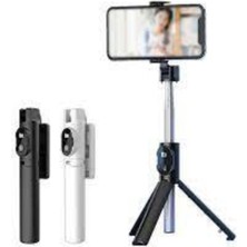 Feyza Design Kablosuz Selfie Çubuğu, Bluetooth Gimbal Tripod, Kumandalı, Stabil ve Şık