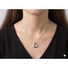 Akfecan Çelik 316L Gümüş Rengi Içi Açılır Daire Kolye