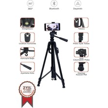 Feyza Design Profesyonel Kumandalı Su Terazili Tripod 1.2m Telefon Tutucu Siyah