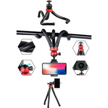 Feyza Design Esnek ve Sabitlenebilir Ahtapot Tripot, Çok Yönlü Kullanım Için Ideal