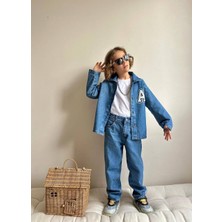 Jolly Kids Erkek Çocuk Mavi Kot Ceketli Jean Kışlık Denim Takım