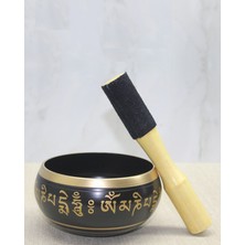 Pirinç Çanı 13CM, Kabartmalı Tasarım, Yoga ve Meditasyon Için Uygun