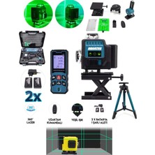 Feyza Design 16 Yönlü Lazer Terazi Çizgi Hizalama Seti Tripotlu, Kumandalı