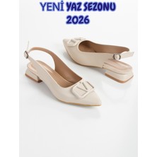 Muhhu Moda Günlük Kullanalım,toka Detaylı, 2 cm Yüksekliğinde, Babet, Tam Kalıp,