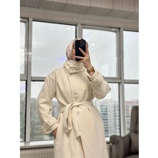 Rüba Giyim Uzun Yakalı düğmeli Kaşe Kaban 3 renk mevcuttur lacivert sütlü kahve