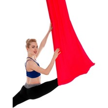 Kırmızı Yoga Fly Hamağı, Tavana Asılı Pilates ve Fitness Egzersizi