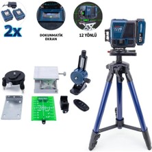 Feyza Design 12 Çizgi Lazer Terazi Tripotlu Tam Set, Hassas ve Dayanıklı Ölçüm