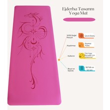 Renkli Ejderha Desenli Yoga Matı, Konforlu ve Kaymaz Spor Matı