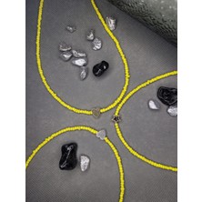 Aytenin Dünyası Kadın Şık Kolye Çelik Ipli Kum Boncuk Kolye