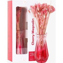 Çiçekli Cam Vazo ile 100ML Oda Kokusu, Ferah ve Hoş Atmosfer