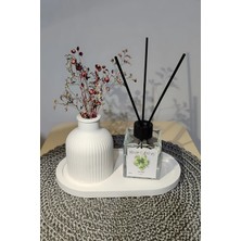 Okyanus Oda Kokusu 100 ml ve Beton Minimal Vazo 3'lü Set, Şıklık ve Ferahlık