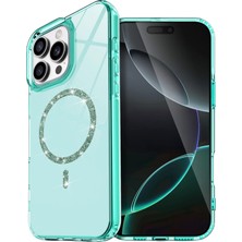 Novis Liora Newface Apple Iphone 15 Pro Max Live Diamond Magsafe Kapak - Yeşil