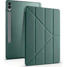 Novis Liora Newface Samsung Galaxy X610 Tab S9 Fe Plus 12.4 Kılıf Kalemlikli Mars Tablet Kılıfı - Koyu Yeşil