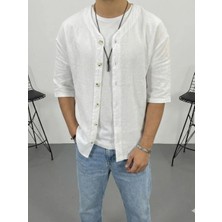 Oversman Oversize Müslin Beyaz Gömlek