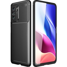 Novis Liora Newface Xiaomi Poco F3 Kılıf Auto Focus Karbon Kapak - Siyah