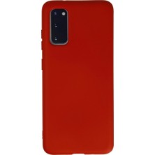 Novis Liora Newface Samsung Galaxy S20 Kılıf Nano Içi Kadife Silikon - Kırmızı