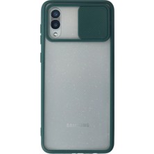 Novis Liora Newface Samsung Galaxy A02 Kılıf Palm Buzlu Kamera Sürgülü Silikon - Yeşil
