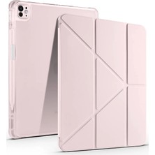 Novis Liora Newface Ipad Air 13 (2024) Kılıf Kalemlikli Mars Tablet Kılıfı - Rose Gold