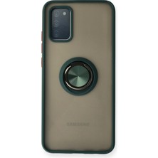 Novis Liora Newface Samsung Galaxy A02S Kılıf Montreal Yüzüklü Silikon Kapak - Yeşil