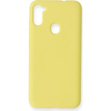 Novis Liora Newface Samsung Galaxy A11 Kılıf Nano Içi Kadife Silikon - Sarı