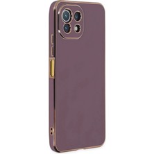 Novis Liora Newface Xiaomi Mi̇ 11 Lite Kılıf Volet Silikon - Mor