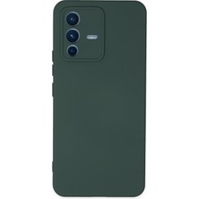Novis Liora Newface Vivo V23 5g Kılıf Nano Içi Kadife Silikon - Koyu Yeşil
