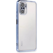 Novis Liora Newface Xiaomi Redmi Note 10 Kılıf Razer Lensli Silikon - Açık Mavi