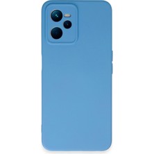 Novis Liora Newface Realme C35 Kılıf Nano Içi Kadife Silikon - Mavi