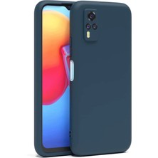 Novis Liora Newface Vivo Y53S Kılıf Nano Içi Kadife Silikon - Lacivert