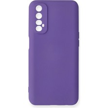 Novis Liora Newface Realme 7 Kılıf Nano Içi Kadife Silikon - Mor