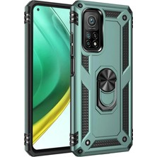 Novis Liora Newface Xiaomi Mi 10T Pro Kılıf Sofya Yüzüklü Silikon Kapak - Yeşil