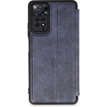 Novis Liora Newface Xiaomi Redmi Note 12 Pro 4g Kılıf Flip Cover - Lacivert