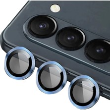 Novis Liora Newface Samsung Galaxy Z Fold 5 Valdez Metal Kamera Lens - Mavi