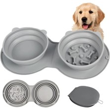 Eco Lounge Mikopet Katlanabilir Ikili Mama ve Su Kabı