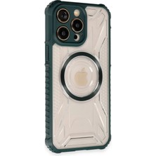 Novis Liora Newface Iphone 14 Pro Max Kılıf Prag Magneticsafe Kapak - Koyu Yeşil