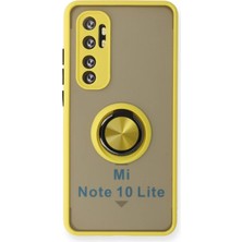 Novis Liora Newface Xiaomi Mi Note 10 Lite Kılıf Montreal Yüzüklü Silikon Kapak - Sarı